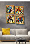 4 Pieces Frame Look Super Heroes Wall Decor Painting for Salon Living Bed Children Room - 2