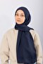Natural Crepe Shawl - Navy Blue - 3