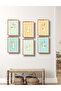 Wooden Frame Look 6 Piece Cute Rabbit Wall Decor Mdf Painting for Living Bed Children's Room