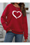 STYLE-X CYCLING NECK COTTON HEART PRINTED, OVERSIZE LOVERY SPECIAL SWEATSHIRT - 2