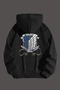 Attack On Titans Printed Sweatshirt - Oversize Hooded Ribbon