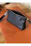Women's Black Makeup and Travel Bag Genuine Leather Bag Organizer