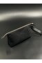 Women's Black Makeup and Travel Bag Genuine Leather Bag Organizer - 3
