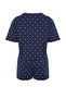 Lacivert %100 Pamuklu Puantiyeli ve Kalpli Şortlu Örme Pijama Takımı THMSS21PT1485 - 8
