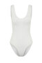 Ekru Soft Touch/Yumuşak Fitted V Yaka Çıtçıtlı Örme Body TWOSS24BD00006 - 7