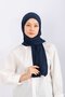 Combed Cotton Shawl Jersey Shawl - Dark Blue