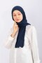 Combed Cotton Shawl Jersey Shawl - Dark Blue - 2