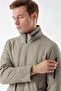 Slimfit Stand-up Collar Zipper and Snap Closure Hidden Hooded Side Pocket Lined Quilted Coat - 6
