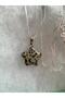 Certified Jasper Dalmatian Natural Stone Star Cut Necklace - 3