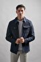 Regular Fit Collar, Side and Flap Pockets, Lined, Snap Closure, Cashmere Men's Coat - 4