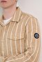 Regular Fit Striped Cotton Winter Lumberjack Shirt with Double Flap Pockets - 5