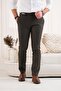 Regular Fit Patterned Men's Fabric Trousers with Thread Waist - 2