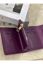 Women's Covered Snap Locked Logo Card Holder Compartment Wallet 13x10cm - 3