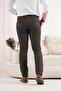 Regular Fit Patterned Men's Fabric Trousers with Thread Waist - 5
