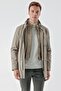 Slimfit Stand-up Collar Zipper and Snap Closure Hidden Hooded Side Pocket Lined Quilted Coat - 2