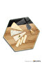 Glass Cheese Presentation Plate| Glass Serving Plate| Wooden-Black Pattern| 26cm x 30cm - 2