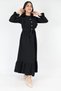 Young Girl Aerobin Linen Fabric Full Length Hijab Dress Gilet - 4