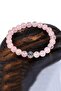 Certified Natural Light Pink Quartz Stone Bracelet (SILVER APPARATUS)