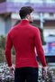 Unisex Premium Thick Red Raised Slim Fit Turtleneck Turtleneck Sweater - 6
