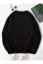 Unisex Bear Printed Oversize Casual Crew Neck Sweatshirt Hoodie - 2