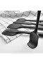High Quality Heat Resistant Fireproof Non Stick Silicone Spatula Set 6 Pieces Black Color - 5