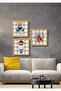 3 Piece Frame Look Bearteddy Wall Decor Painting Set for Parlor Living Bed Children's Room - 2