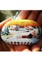 Natural Stone Painting Set - 2-5 cm Sizes, 10 Pieces - 4