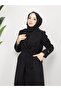 KMKKOMBİN WOMEN'S BUTTONLESS BELTED SLEEVE CUFFED CACHET COAT - 6