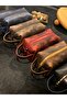 Hand Bag Sand Zippered Genuine Leather Multi-Purpose Handmade Cosmetic and Travel Bag - 4
