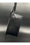 Women's Black Makeup and Travel Bag Genuine Leather Bag Organizer - 4
