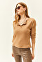 سترة نسائية فضفاضة بأزرار من Camel KZK-19000721 - 3