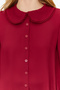 Bordo Bebe Yaka Ponpon Detaylı Regular Normal Kalıp Dokuma Gömlek TWOAW21GO0717 - 7