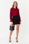 Bordo Bebe Yaka Ponpon Detaylı Regular Normal Kalıp Dokuma Gömlek TWOAW21GO0717 - 6