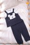Teddy Bear Figured Baby Boy Girl Long Sleeve Body Pants 2-Piece Top and Bottom Set 13569