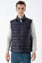 Slimfit High Collar Snap Closure Lined Light Fiber Filled Inflatable Vest - 5