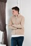 Slimfit Stand-up Collar Zipper Closure Side Pocket Unlined Men's Cashmere Coat