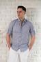 Slimfit Collar Buttoned Summer Linen Men's Shirt - 3