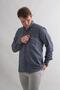 Comfortable Cut Pocket Collar Buttoned Dobby Dot Patterned Winter Fabric Men's Shirt - 3