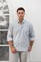 Large and Comfortable Cut Small Checked Classic Men's Shirt with Pockets - 2