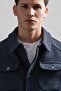 Regular Fit Collar, Side and Flap Pockets, Lined, Snap Closure, Cashmere Men's Coat - 6