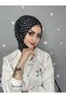 DC11 Patterned Snap Fastener Ready Practical Hijab Daily and Pool Bonnet Hijab Women's Shawl Scarf
