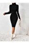 Ribbon Detailed Corded Model Knitwear Dress - 6