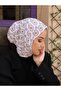 DC24 Patterned Snap Fastener Ready Practical Hijab Daily and Pool Bonnet Hijab Women's Shawl Scarf