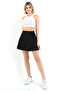 Women's Black Corduroy Double-Breasted Waist-Tied Mini Skirt Stylish & Easy to Match - 2