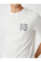 Textured T-Shirt Embroidered Short Sleeve Crew Neck - 5