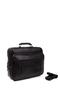 Men's Genuine Leather Steel Case Shoulder and Hand Bag Battal Size - Black