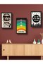Black Frame Look 3 Pcts Explore Wall Decor Mdf Painting for Living Room Living Bed Children's Room