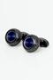 Navy Blue Cufflinks Hand Made Slim 6 cm Micro Satin Tie Handkerchief Boxed Gift Set - 2