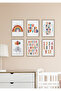 6 Piece Educational Elephant and Alphabet Wall Decor for Kids 15x20 Table Set for Kids Room Kindergarten - 3