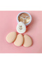 Black Cotton Washable Puff - Face Contour Makeup Foundation with 1 Mini and 1 Ribbon - 6